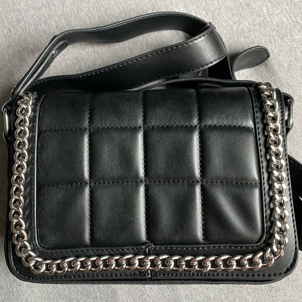 MMS Design Studio black w/ Chain detail crossbody bag.